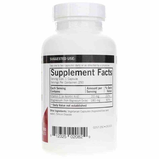 Buffered Magnesium Oxide 180 Mg, 250 Capsules, KRK