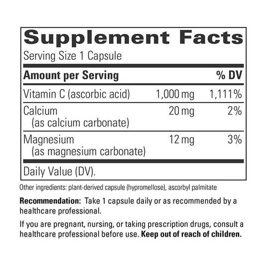 Buffered Vitamin C, 60 Veg Capsules, INT