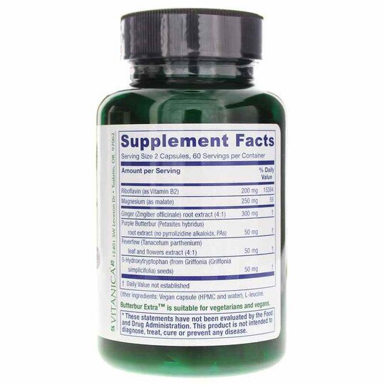 Butterbur Extra Pro, 120 Vegan Capsules, VTAP