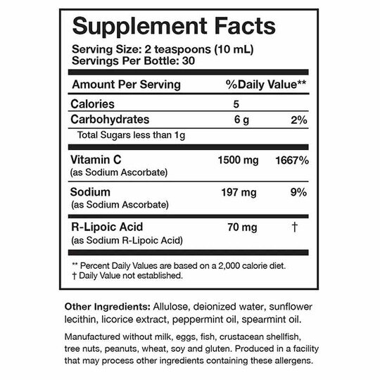 C-RLA Liposomal Vitamin C & R-Lipoic Acid, 10 Oz, RSN