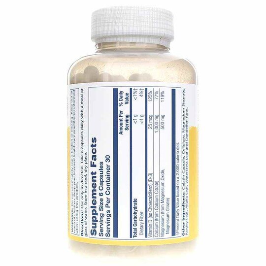Cal-Mag Citrate 2:1 Ratio plus Vitamin D, 180 Capsules, SLR