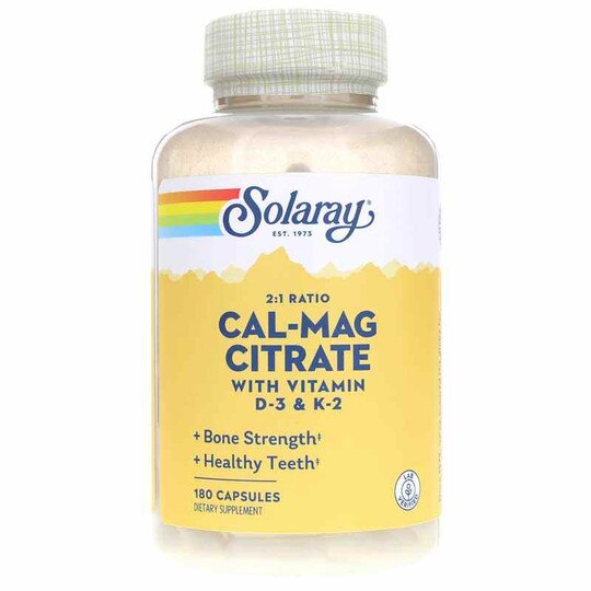 Cal-Mag Citrate 2:1 Ratio plus Vitamins D-3 & K-2, 180, SLR