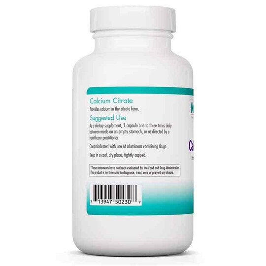 Calcium Citrate, 180 Veg Capsules, NTC