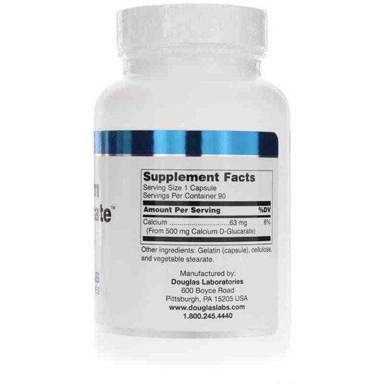 Calcium D-Glucarate 500 Mg, 90 Capsules, DGL