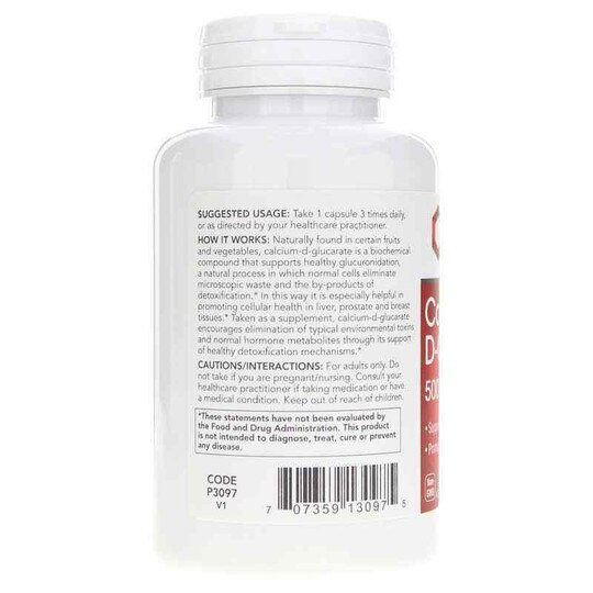 Calcium D-Glucarate 500 Mg, 90 Veg Capsules, PFLB
