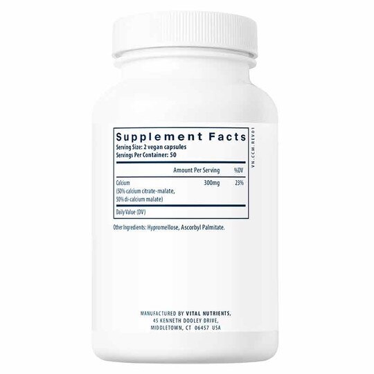 Calcium/Magnesium (Citrate/Malate), 100 Capsules, VTN