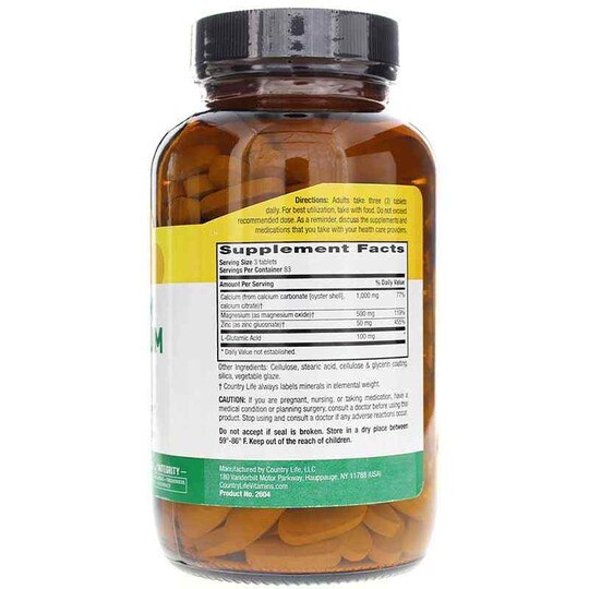Calcium Magnesium Zinc, 250 Tablets, CTL