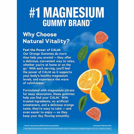 Calm Gummies Orange, 120 Gummies, NV