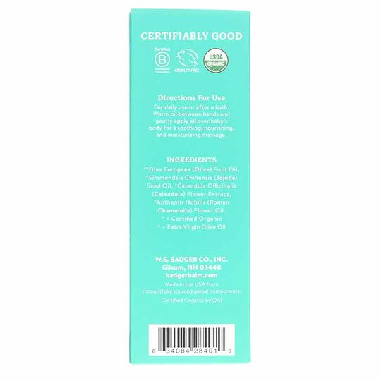 Calming Baby Oil Chamomile & Calendula, 4 Oz, BA