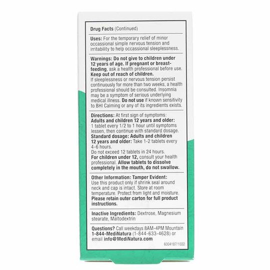 Calming Tablets, 100 Tablets, BHI