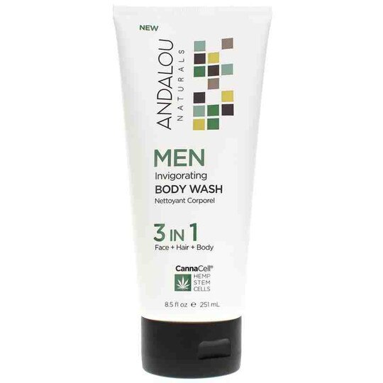 CannaCell Men Invigorating Body Wash 3-in-1, 8.5 Oz, ADN