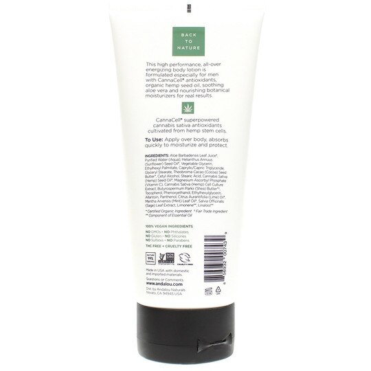 Cannacell Mens Energizing Body Lotion 3 In 1, 8.5 Oz, AND