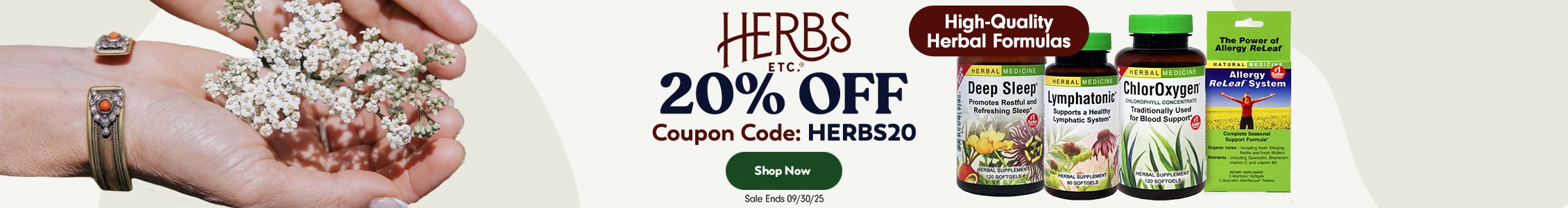 20% OFF Herbs, Etc.