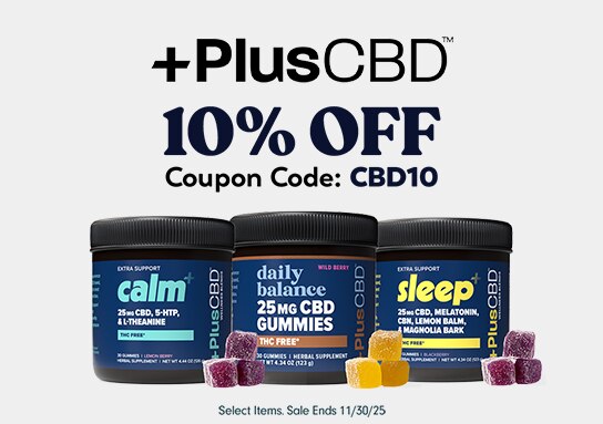 10% OFF Select PlusCBD Oil