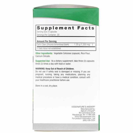 Cat's Claw, 90 Veg Capsules, NAN