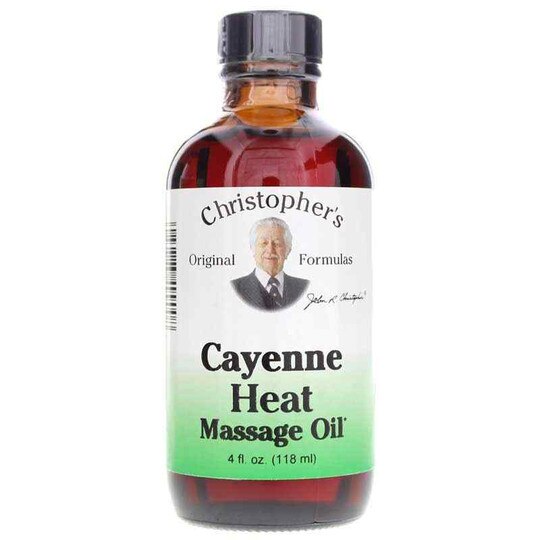 Cayenne Heat Massage Oil, 4 Oz, DRC