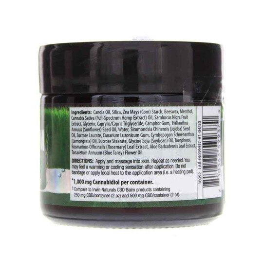 CBD Balm 1000 Mg with Menthol, 2 Oz, IRN