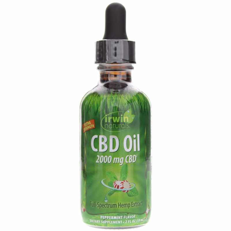 大人気★CBDオイル 2000mg 10ml (20%)  オーガニックCBD CBD Oil 2000 Mg, Irwin Naturals