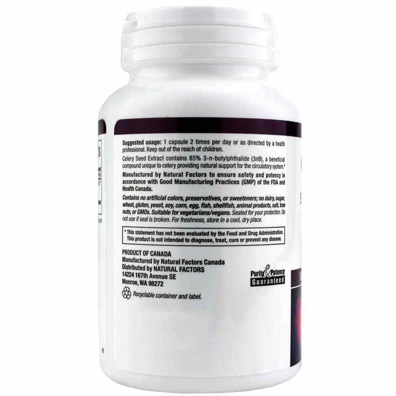 Celery Seed Standardized Extract, Natural Factors