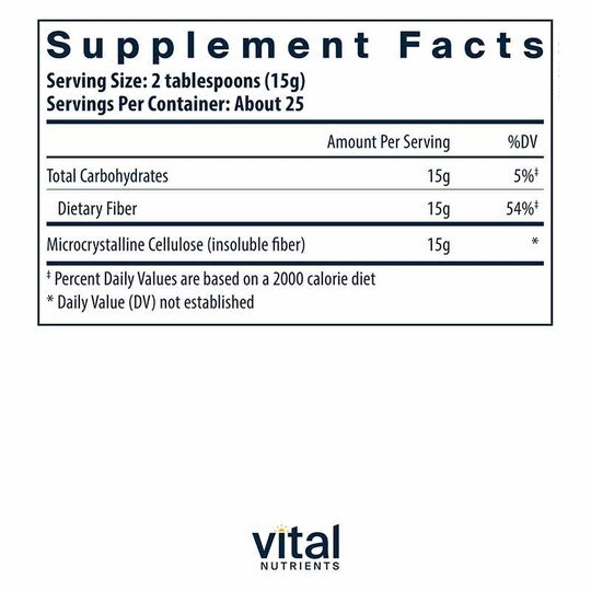 Cellulose Fiber, 375 Grams, VTN
