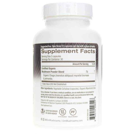 Chaga Capsules, 90 Veg Capsules, OSHM