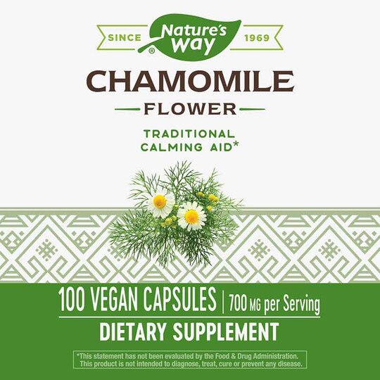 Chamomile Flower, 100 Vegan Capsules, NWA