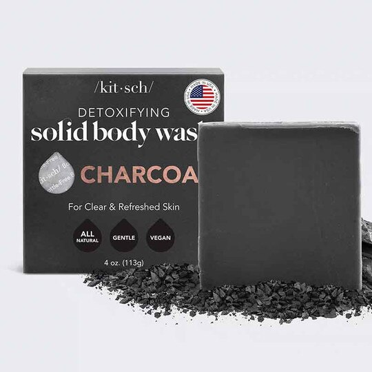 Charcoal Detoxifying Body Wash Bar, 4 Oz, KT