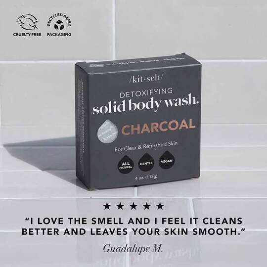 Charcoal Detoxifying Body Wash Bar, 4 Oz, KT