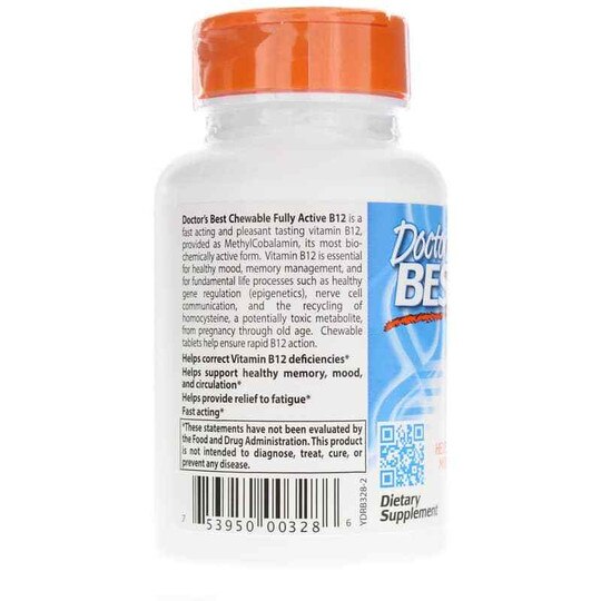 Chewable Fully Active B12 1000 Mcg, Doctors Best
