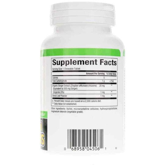 Chewable Ginger 500 Mg, 90 Chewable Tablets, NF