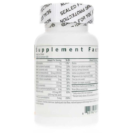 Children's Chewable Vitamins Papaya & Orange Flavor, Genestra