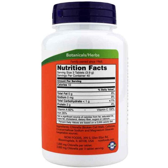 Chlorella 1000 Mg, 120 Tablets, NOW
