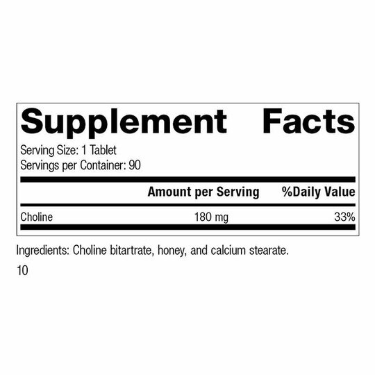 Choline, 90 Tablets, SP