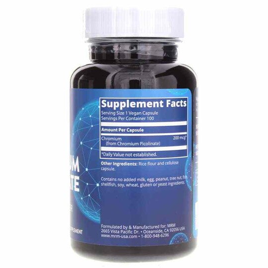 Chromium Picolinate 200, 100 Vegan Capsules, MRM