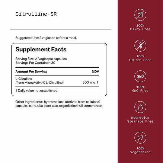 Citrulline-SR, 60 Veg Capsules, QOL