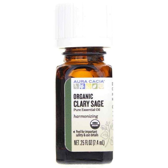 Clary Sage Organic Essential Oil, .25 Oz, AUC