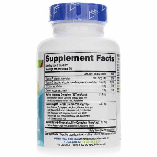 ClearLungs Immune, 60 Vegan Capsules, RIH