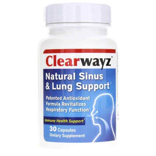 Clearwayz Natural Sinus & Lung Support, 30 Capsules, PTH
