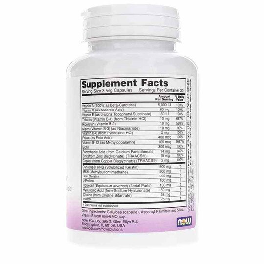 Clinically Advanced Hair, Skin & Nails, 90 Veg Capsules, NOW