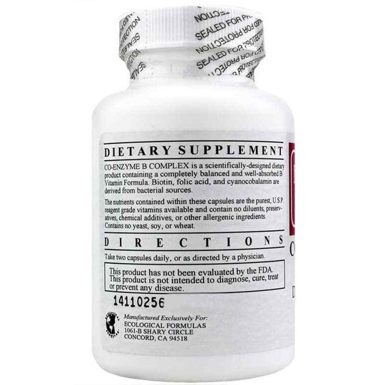 Co-Enzyme B Complex, 100 Capsules, ECF
