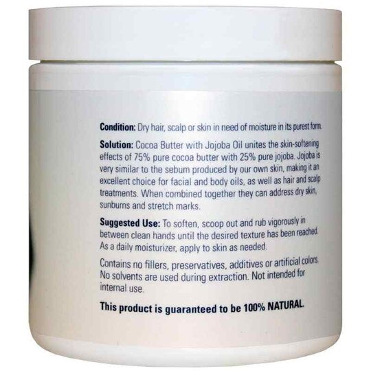 Cocoa Butter with Jojoba Oil, NOW Foods