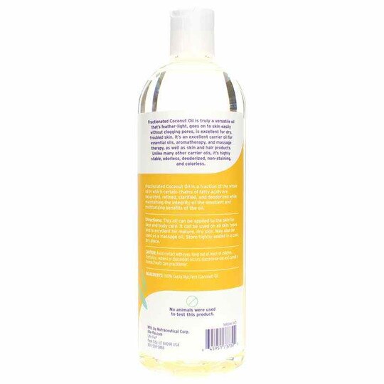 Coconut Oil, Fractionated and 100% Pure, 16 Oz, LFL