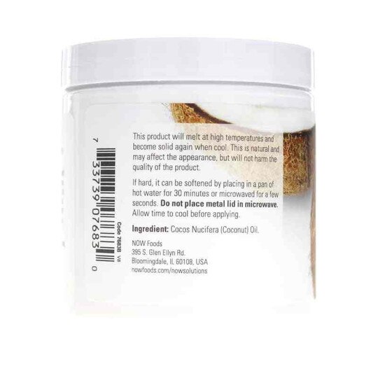 Coconut Oil Natural, 7 Oz, NOW