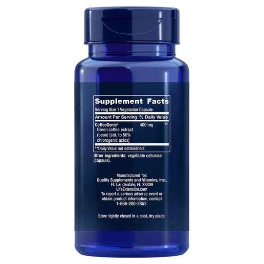 CoffeeGenic Green Coffee Extract 400 Mg, 90 Veg Capsule, LFE