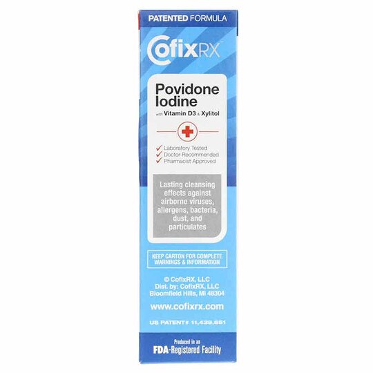 CofixRx Povidone-Iodine Nasal Solution, .34 Oz, CFX