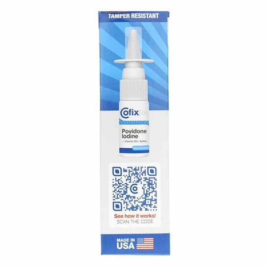 CofixRx Povidone-Iodine Nasal Solution, .34 Oz, CFX