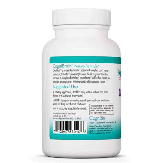 CogniBrain, 90 Veg Tablets, NTC