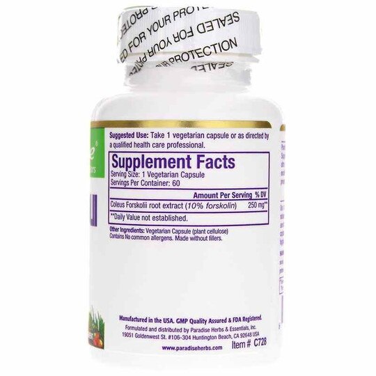 Coleus Forskolii, 60 Veg Capsules, PHE