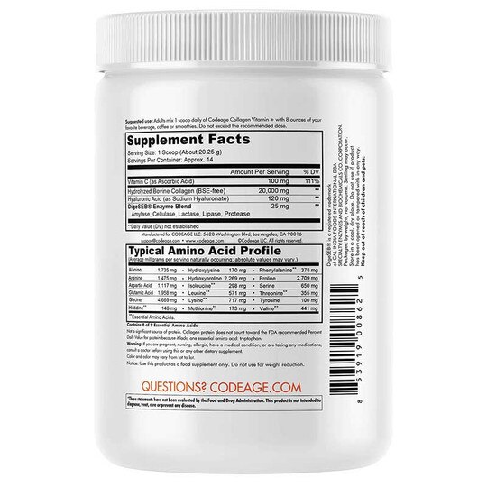 Collagen Vitamin C+ Powder, 9.98 Oz, CDE