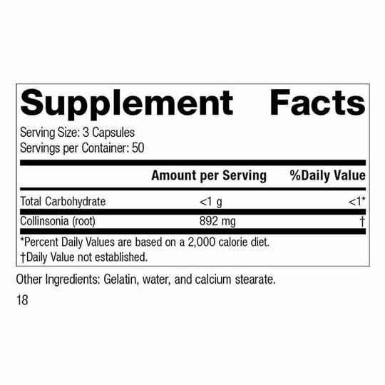 Collinsonia Root, 150 Capsules, SP